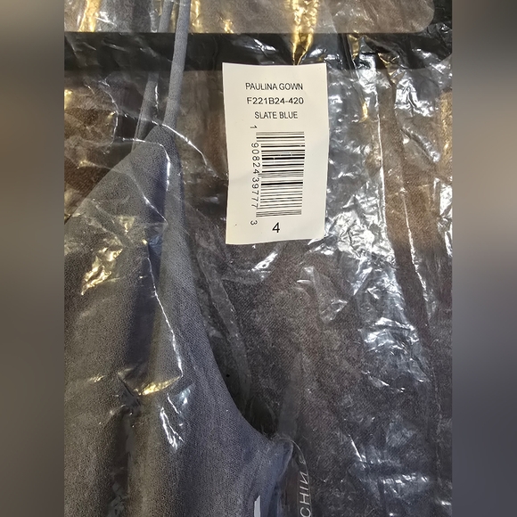 Sachin & Babi Blue Gown - Picture 10 of 12